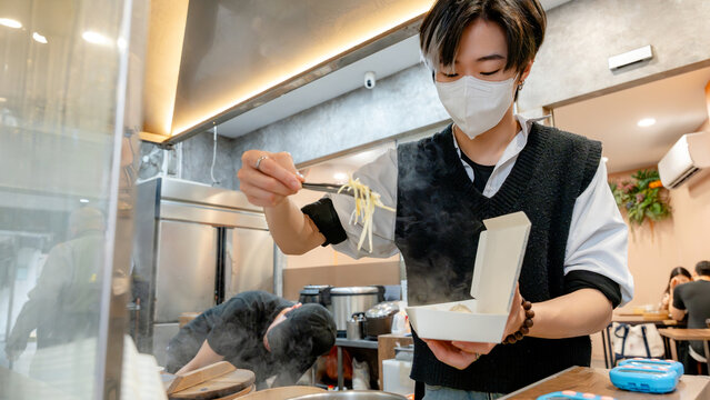 Taiwanese restaurant serving steaming xiaolongbao dumplings