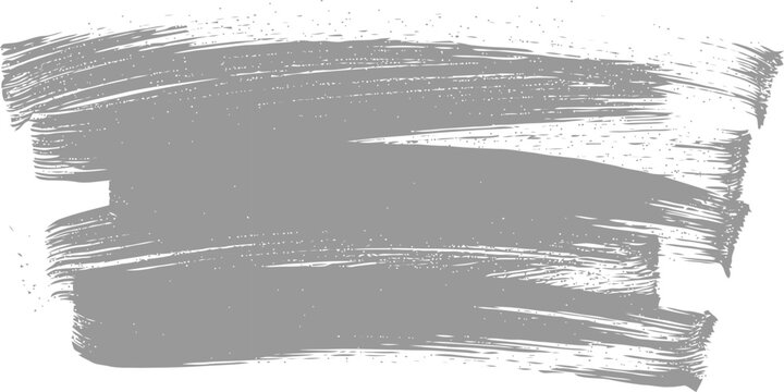 Gray paint brush stroke texture isolated on white background for creative design elements artistic layouts and grunge style graphic compositions with authentic dry brush effect