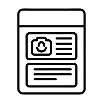 User Digital Identity Icon for App Interface and Contact Info
