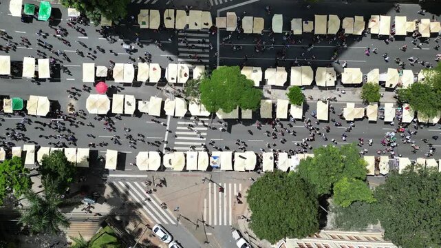 Imagens Aereas Feira Hippie de BH (Feira de Artes, Artesanato e Produtores de Variedades) Belo Horizonte