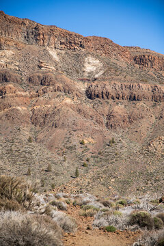 Detailed volcanic rock texture in Teide National Park Tenerife