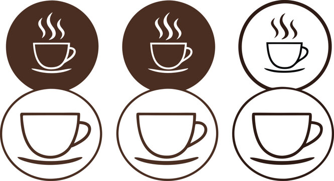Minimal hot chocolate cup set in brown and white