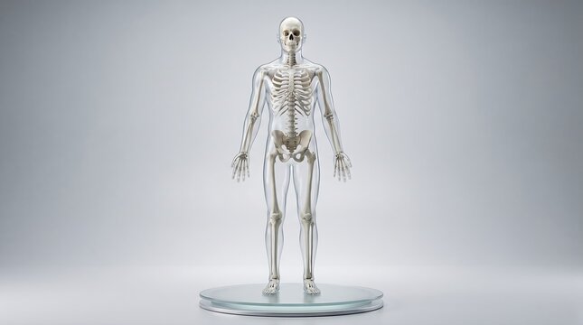 Human Skeleton Model Medical Anatomy Display.