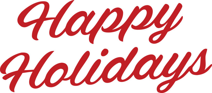 Gold foil text happy holidays on white marble background