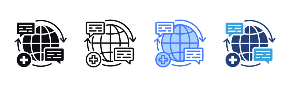 Translator icon sheet multiple style collection