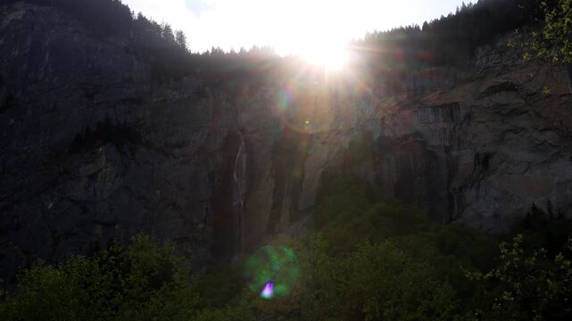 the famous swiss lauterbrunnen valley 4k video