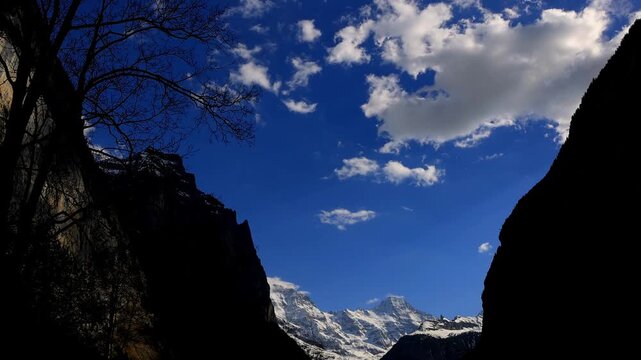 the famous swiss lauterbrunnen valley 4k video