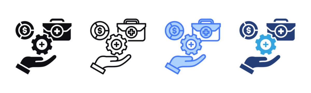 Resource Allocation icon sheet multiple style collection