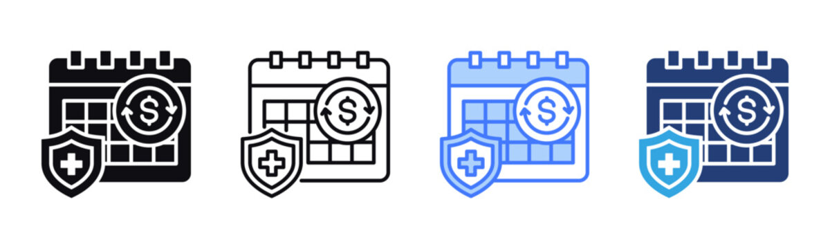 Revenue Cycle icon sheet multiple style collection