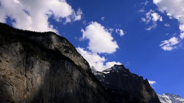 the famous swiss lauterbrunnen valley 4k video