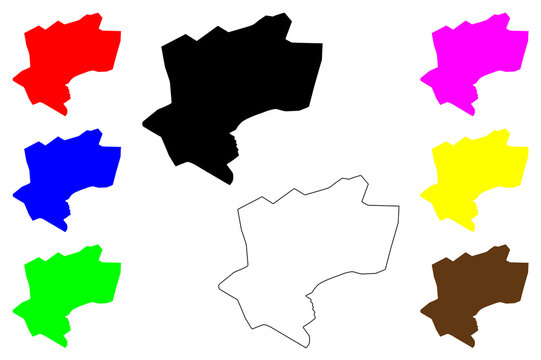 Margilan city (Republic of Uzbekistan) map vector illustration, scribble sketch Marg&lsquo;ilon map