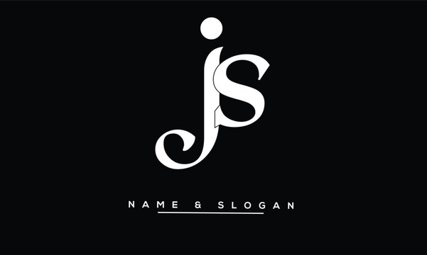 JS, SJ Abstract Letters Logo Monogram
