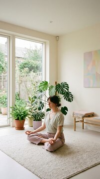 Uma pessoa praticando medita&ccedil;&atilde;o 