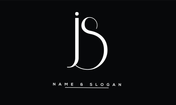 JS, SJ Abstract Letters Logo Monogram