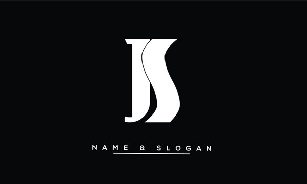 JS, SJ Abstract Letters Logo Monogram