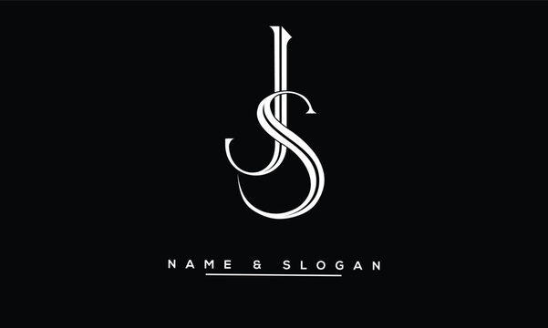 JS, SJ Abstract Letters Logo Monogram