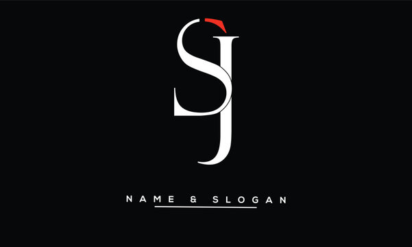 JS, SJ Abstract Letters Logo Monogram