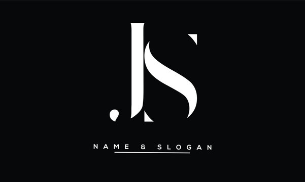 JS, SJ Abstract Letters Logo Monogram