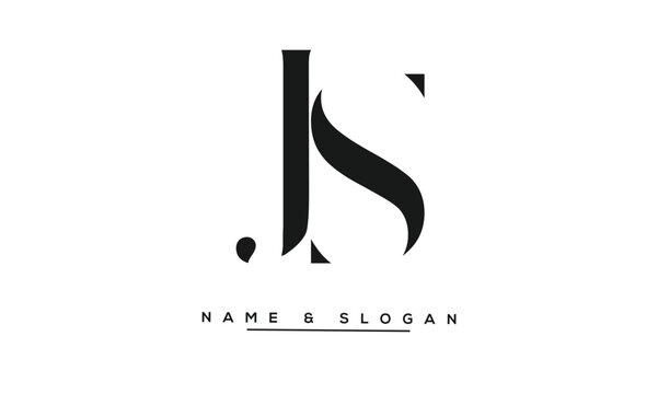 JS, SJ Abstract Letters Logo Monogram