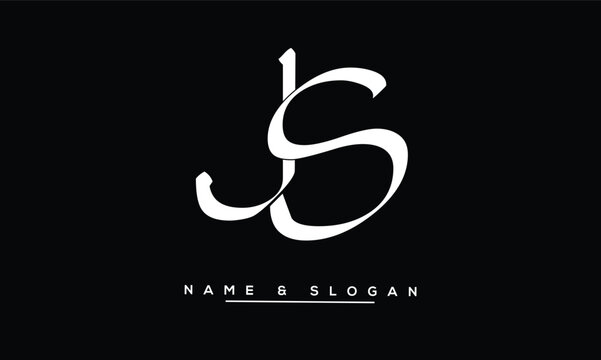 JS, SJ Abstract Letters Logo Monogram
