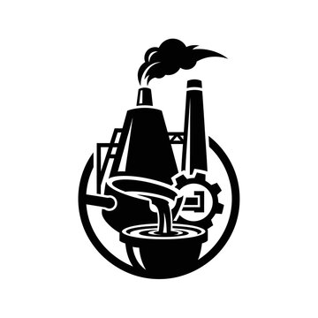 Industrial Foundry and Metal Casting Icon
