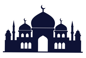 Fototapeta premium Islamic Heritage Building Silhouette for Eid Celebration