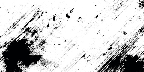 Black grunge texture with white background and diagonal scratches © shinely