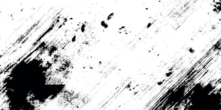 Black grunge texture with white background and diagonal scratches