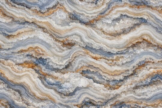 Agate Texture Seamless Pattern. Close-up agate stone banded surface detail. Natural mineral layer pattern design. Realistic agate texture background. Detailed stone macro close-up. Abstract geological