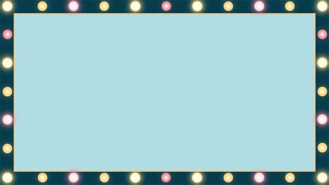 Light Blue - ADD8E6 Hex Code Sign Border Light Casino Store For Ads Neon Frame Backgrounds seamless loop animation startup promo video business advertising marketing animation template brand intro ad