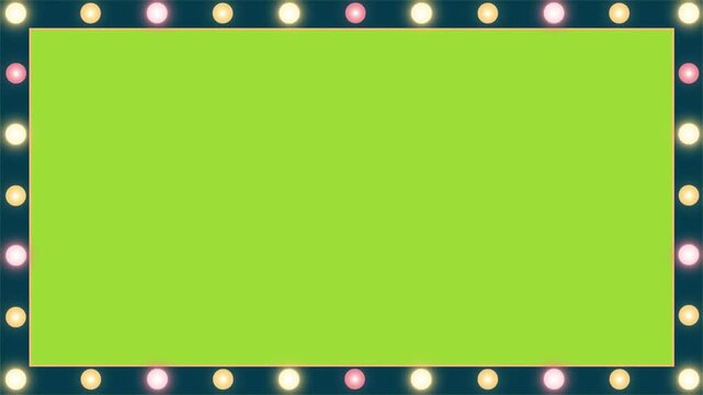 Lemon Green 9ACD32 Hex Code Sign Border Light Casino Store For Ads Neon Frame Backgrounds seamless loop animation branding video promo corporate advertising marketing animation template intro opener 