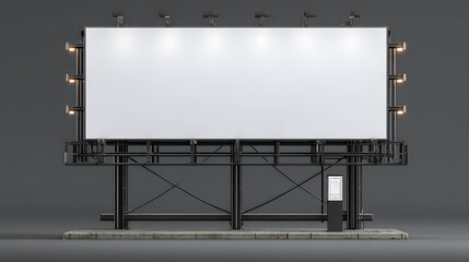 Obraz premium blank billboard mockup clean background, photorealistic, studio lighting, high detail, 8k
