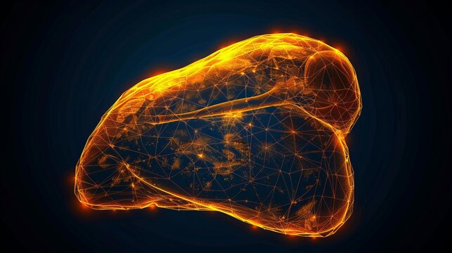 Detailed close up of fatty liver disease  insights on health, diagnosis, and treatment options