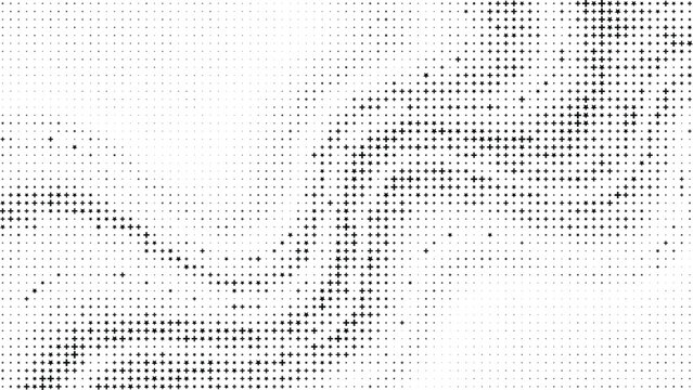 Black Plus And Star Halftone Pattern White Background, Mixed Star And Cross Halftone Abstract Background