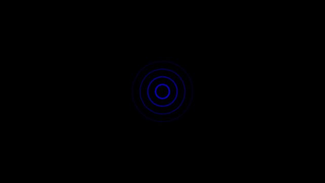 Radio waves animation on black background. network tower produced radio wave concept.spiral radio wave station signal animation on black background. Radio Waves in Circle Form, Radio wave signal .4k