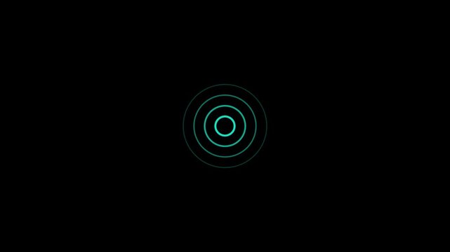 Radio waves animation on black background. network tower produced radio wave concept.spiral radio wave station signal animation on black background. Radio Waves in Circle Form, Radio wave signal .4k