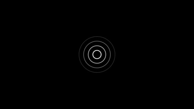 Radio waves animation on black background. network tower produced radio wave concept.spiral radio wave station signal animation on black background. Radio Waves in Circle Form, Radio wave signal .4k