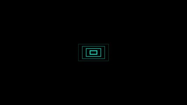 Gradient triangle radio wave Animation Isolated on Black Background.simple animation wave with triangle radio waves suitable for promotional media.4k video