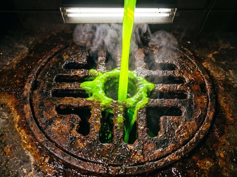 العنوان:
Chemical Liquid Poured Industrial Drain Neon Color Steam Rust Chemical Industry Loss
