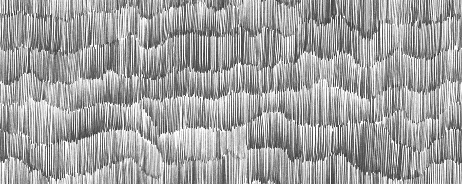 Seamless pattern with gray graphite pencil hatching. Black and white hand drawn texture. Horizontal background with vertical scribbles