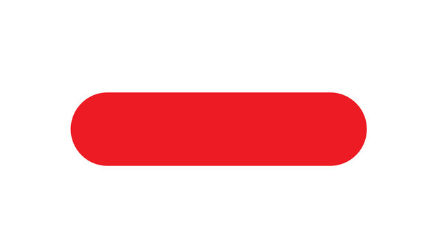 Red rounded rectangle shape isolated on white background with graphic resource button shape rectangle geometric isolated background abstract illustration decoration communication
