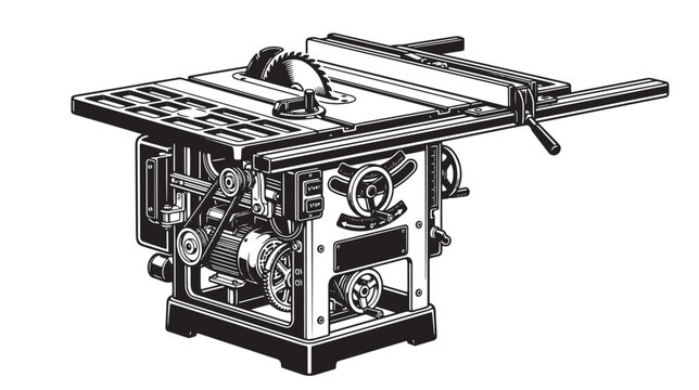 Table saw, woodworking tool, industrial equipment, machinery, workshop