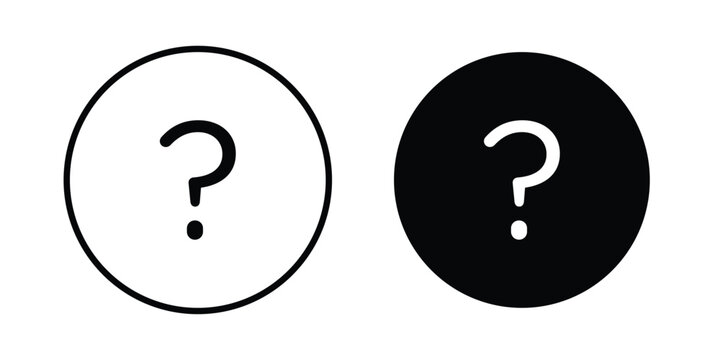 Doubts button icon line and flat vector collection for ui, ux designs