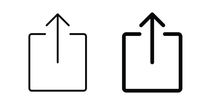 Export icon line and flat vector collection for ui, ux designs
