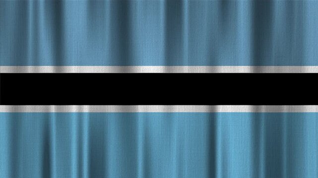 Botswana flag waving in the wind with high quality fabric texture