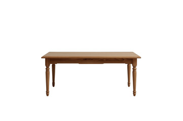 Fototapeta premium Wooden dining table with transparent background