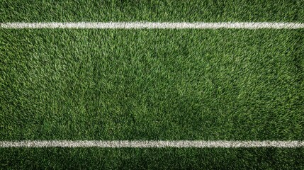 Fototapeta premium Green artificial turf grass field with white lines