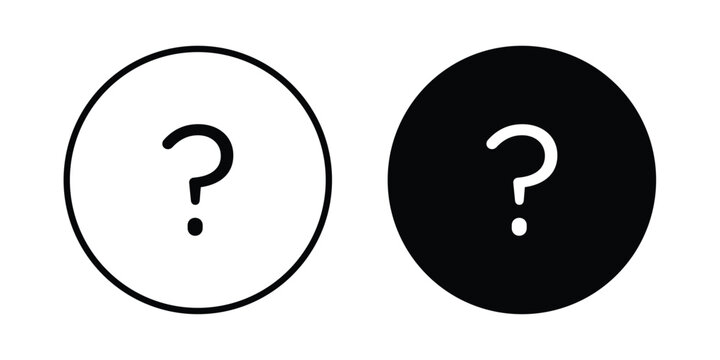 Question icon line and flat vector collection for ui, ux designs