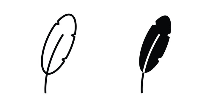 Quill icon line and flat vector collection for ui, ux designs