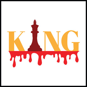 
Modern graphic design featuring a stylized chess king with vibrant dripping paint effect and bold 3D lettering. Ideal for leadership, strategy, power, and business success themes in marketing and adv